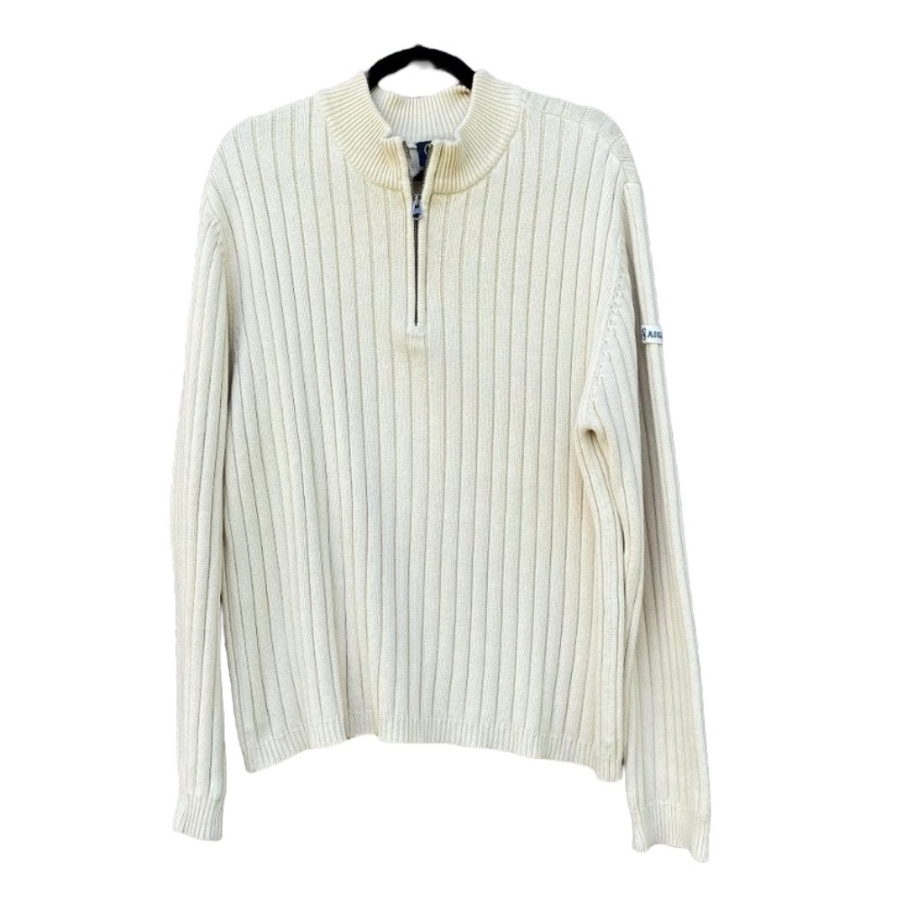 AGILE Men’s Cotton 1/4 Zip Sweater Size L